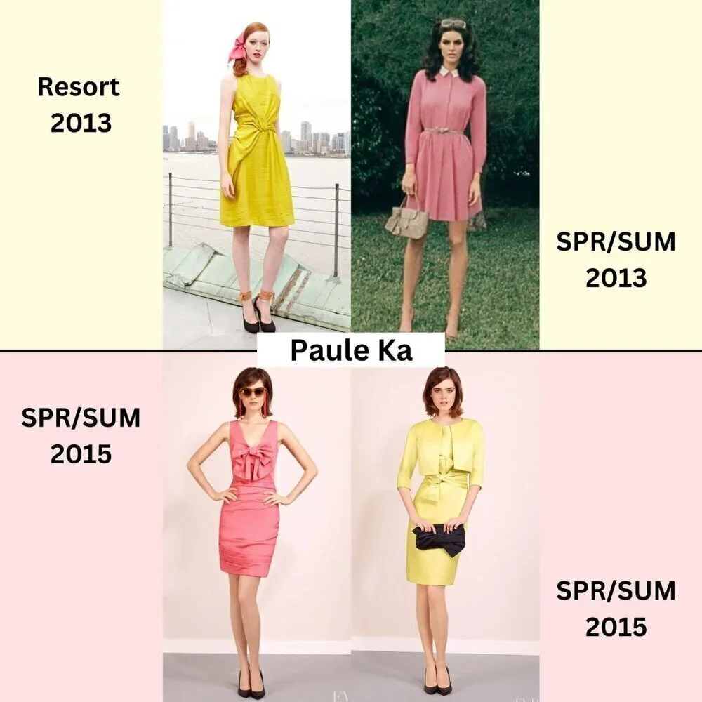 2013/15 PAULE KA Pink Coquette Cotton Sleeveless Tie Sheath Mini Dress Size 36/4